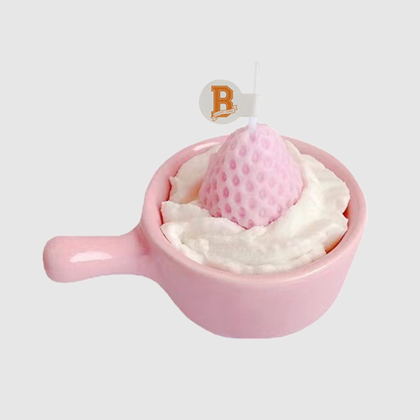 Strawberry Ice Cream Candle Cup
