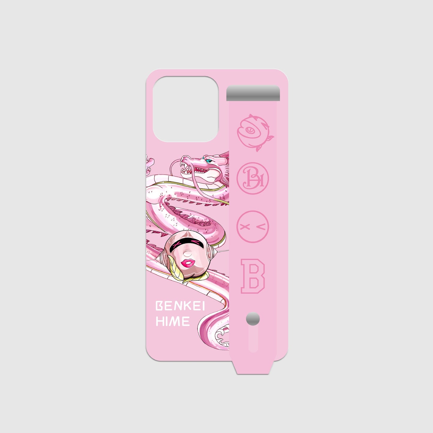 IPHONE Case-Pink Dragon With Hand Strap