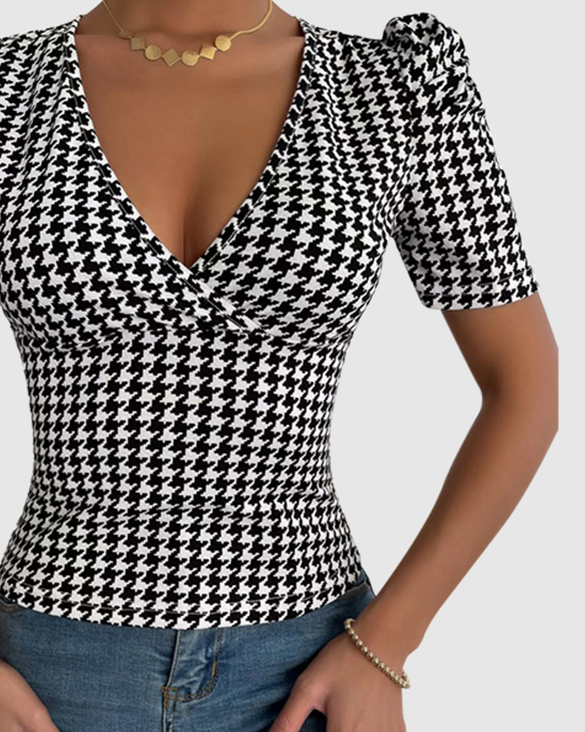 BH Houndstooth Top